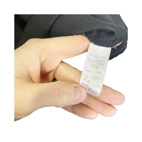 Soprano Black Semisheer Sleeveless Tank Top Size S Career Business Casual - Picture 4 of 4